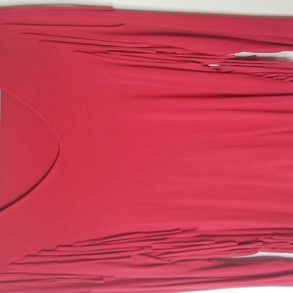 John Paul Richard Womens v neck fringe top 3/4 length - Picture 2 of 5